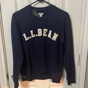 NWT L.L. Bean Men's Dark Blue Crewneck Sweater